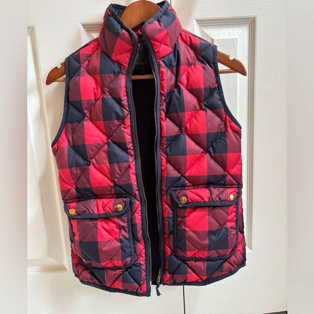 J. Crew Black Quilted Vest